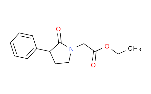 CAS No. 88981-96-8, ethyl 2-oxo-3-phenyl-1-pyrrolidineacetate