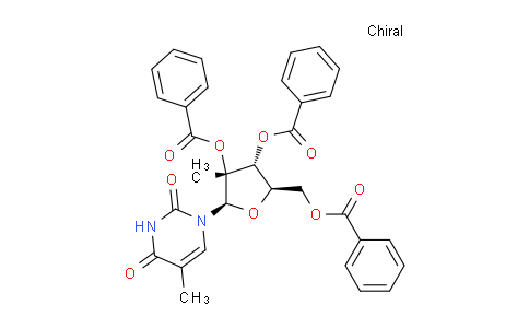 CAS No. 957535-53-4, (2R,3R,4R,5R)-5-((Benzoyloxy)Methyl)-3-Methyl-2-(5-Methyl-2,4-dioxo-3,4-dihydropyriMidin-1(2H)-yl)tetrahydrofuran-3,4-diyl dibenzoate