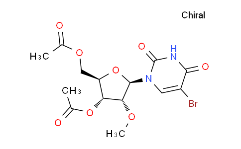 CAS No. 1188522-81-7, ((2R,3R,4R,5R)-3-Acetoxy-5-(5-bromo-2,4-dioxo-3,4-dihydropyrimidin-1(2H)-yl)-4-methoxytetrahydrofuran-2-yl)methyl acetate