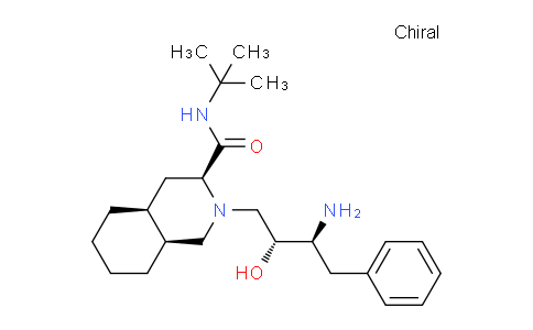 CAS No. 136522-17-3, (3S,4aS,8aS)-2-((2R,3S)-3-Amino-2-hydroxy-4-phenylbutyl)-N-(tert-butyl)decahydroisoquinoline-3-carboxamide