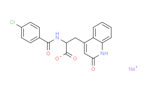 CAS No. 169809-59-0, Sodium 2-(4-chlorobenzamido)-3-(2-oxo-1,2-dihydroquinolin-4-yl)propanoate