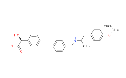 CAS No. 245759-64-2, N-Benzyl-1-(4-methoxyphenyl)propan-2-amine (S)-2-hydroxy-2-phenylacetate