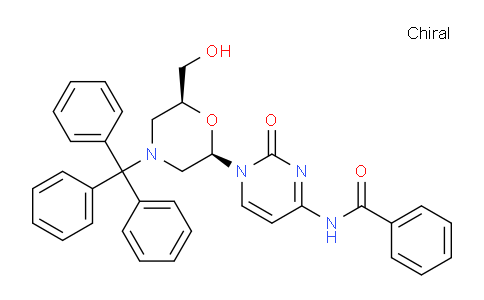 CAS No. 123003-60-1, N-(1-((2R,6S)-6-(hydroxymethyl)-4-tritylmorpholin-2-yl)-2-oxo-1,2-dihydropyrimidin-4-yl)benzamide