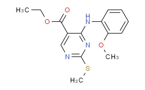 CAS No. 108123-24-6, 4-[(2-Methoxyphenyl)amino]-2-(methylthio)-5-Pyrimidinecarboxylic acid ethyl ester