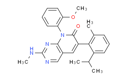 MC801556 | 1398510-37-6 | 8-(2-Methoxyphenyl)-2-(methylamino)-6-[2-methyl-6-(1-methylethyl)phenyl]-Pyrido[2,3-d]pyrimidin-7(8H)-one