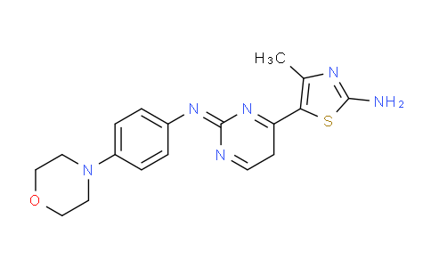 CAS No. 1059105-22-4, 4-Methyl-5-(2-((4-morpholinophenyl)imino)-2,5-dihydropyrimidin-4-yl)thiazol-2-amine