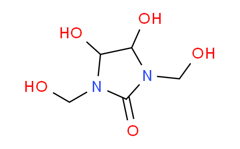 CAS No. 1854-26-8, 4,5-dihydroxy-1,3-bis(hydroxymethyl)imidazolidin-2-one