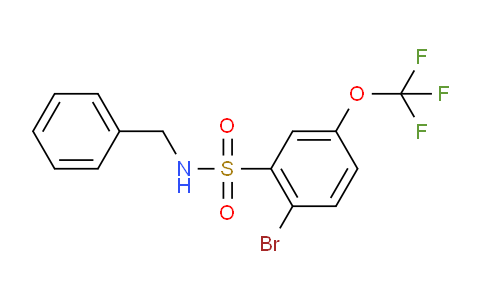 CAS No. 951885-49-7, N-Benzyl-2-bromo-5-(trifluoromethoxy)benzenesulfonamide