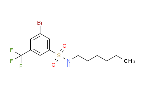 CAS No. 951884-63-2, 3-Bromo-N-hexyl-5-(trifluoromethyl)benzenesulfonamide
