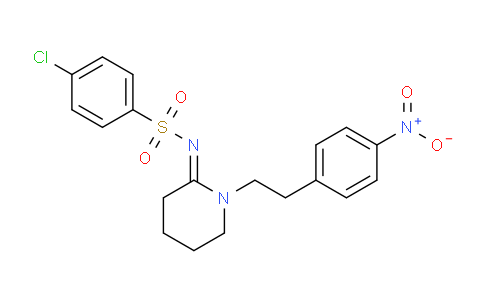 CAS No. 93101-02-1, 4-Chloro-N-(1-(4-nitrophenethyl)piperidin-2-ylidene)benzenesulfonamide