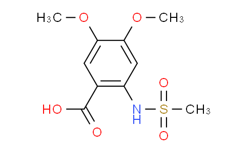 CAS No. 926239-35-2, 4,5-Dimethoxy-2-(methylsulfonamido)benzoic acid