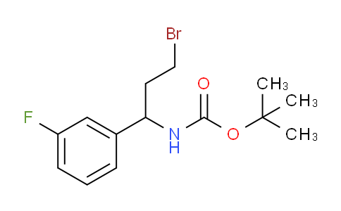 CAS No. 924817-99-2, tert-Butyl (3-bromo-1-(3-fluorophenyl)propyl)carbamate
