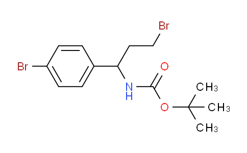 CAS No. 924817-79-8, tert-Butyl (3-bromo-1-(4-bromophenyl)propyl)carbamate