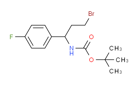 CAS No. 924817-75-4, tert-Butyl (3-bromo-1-(4-fluorophenyl)propyl)carbamate