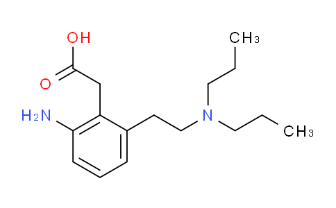 CAS No. 920755-10-8, 2-(2-Amino-6-(2-(dipropylamino)ethyl)phenyl)acetic acid