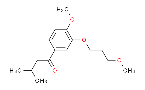 CAS No. 919995-27-0, 1-(4-Methoxy-3-(3-methoxypropoxy)phenyl)-3-methylbutan-1-one