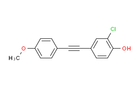 CAS No. 916502-26-6, 2-Chloro-4-((4-methoxyphenyl)ethynyl)phenol