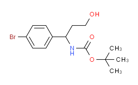 CAS No. 898404-64-3, Tert-Butyl (1-(4-bromophenyl)-3-hydroxypropyl)carbamate