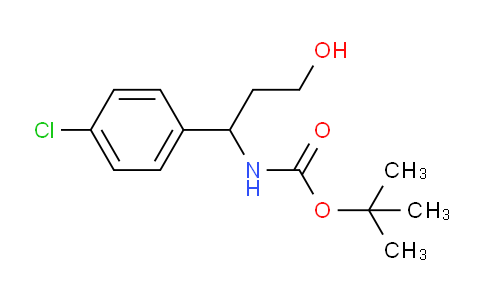 CAS No. 886493-66-9, tert-Butyl (1-(4-chlorophenyl)-3-hydroxypropyl)carbamate