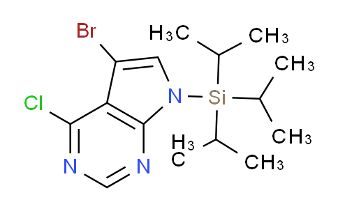 CAS No. 870706-51-7, 5-Bromo-4-chloro-7-(triisopropylsilyl)-7H-pyrrolo[2,3-d]pyrimidine