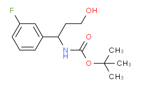 CAS No. 862466-15-7, Tert-Butyl (1-(3-fluorophenyl)-3-hydroxypropyl)carbamate