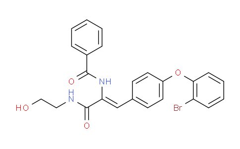 CAS No. 859506-47-1, (Z)-N-(3-(4-(2-bromophenoxy)phenyl)-1-(2-hydroxyethylamino)-1-oxoprop-2-en-2-yl)benzamide