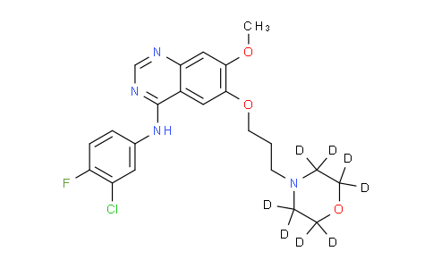 CAS No. 857091-32-8, N-(3-chloro-4-fluorophenyl)-7-methoxy-6-[3-(2,2,3,3,5,5,6,6-octadeuteriomorpholin-4-yl)propoxy]quinazolin-4-amine