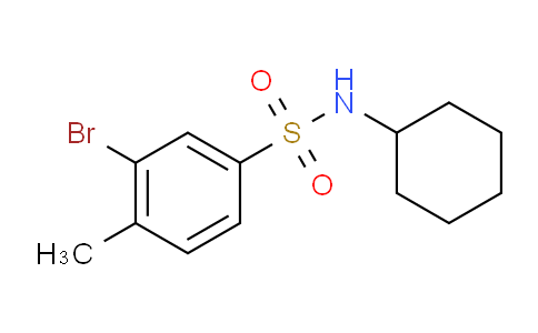 CAS No. 850429-69-5, N-Cyclohexyl 3-bromo-4-methylbenzenesulfonamide