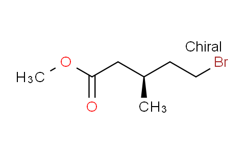 CAS No. 80654-39-3, (S)-5-Bromo-3-methylpentanoic acid methyl ester