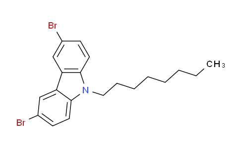 CAS No. 79554-93-1, 3,6-Dibromo-9-octyl-9H-carbazole