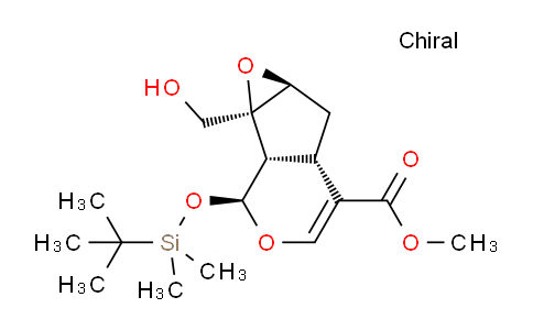 CAS No. 777085-07-1, (1aS,1bS,2S,5aS,6aS)-Methyl 2-((tert-butyldimethylsilyl)oxy)-1a-(hydroxymethyl)-1a,1b,2,5a,6,6a-hexahydrooxireno[2',3':4,5]cyclopenta[1,2-c]pyran-5-carboxylate