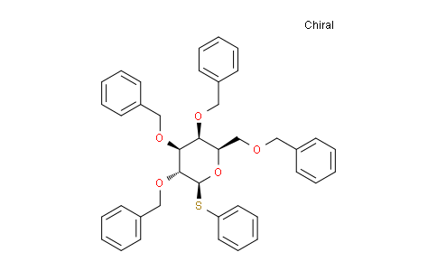 CAS No. 74801-29-9, (2R,3S,4S,5R,6S)-3,4,5-Tris(benzyloxy)-2-((benzyloxy)methyl)-6-(phenylthio)tetrahydro-2H-pyran
