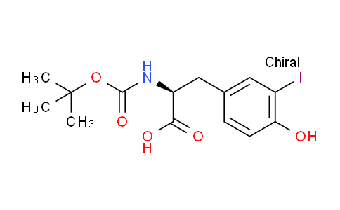 CAS No. 71400-63-0, (S)-2-((tert-Butoxycarbonyl)amino)-3-(4-hydroxy-3-iodophenyl)propanoic acid