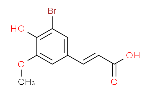 CAS No. 6948-33-0, 3-(3-Bromo-4-hydroxy-5-methoxyphenyl)acrylic acid