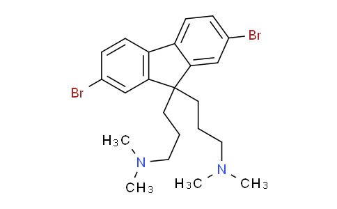 CAS No. 673474-73-2, 3,3'-(2,7-Dibromo-9H-fluorene-9,9-diyl)bis(N,N-dimethylpropan-1-amine)