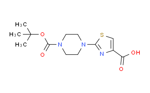 CAS No. 668484-45-5, 2-(4-(tert-Butoxycarbonyl)piperazin-1-yl)thiazole-4-carboxylic acid