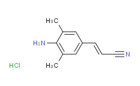 CAS No. 661489-23-2, (E)-3-(4-Amino-3,5-dimethylphenyl)acrylonitrile hydrochloride