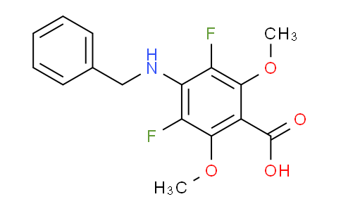 CAS No. 651734-52-0, 4-(Benzylamino)-3,5-difluoro-2,6-dimethoxybenzoic acid