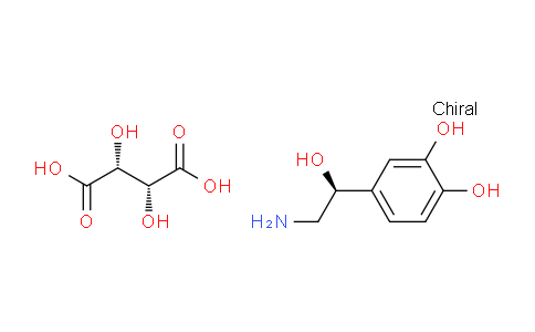 CAS No. 636-88-4, (S)-4-(2-Amino-1-hydroxyethyl)benzene-1,2-diol (2R,3R)-2,3-dihydroxysuccinate