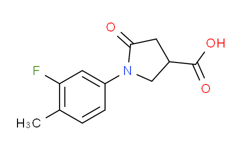CAS No. 63674-46-4, 1-(3-Fluoro-4-methylphenyl)-5-oxopyrrolidine-3-carboxylic acid