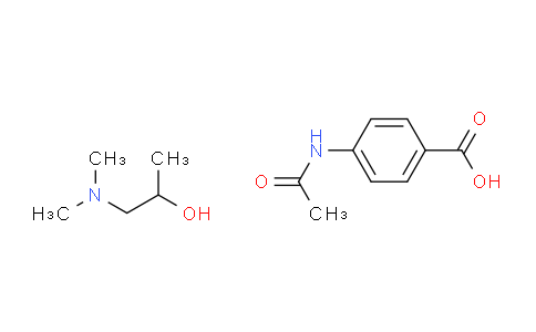 CAS No. 61990-51-0, 1-(Dimethylamino)propan-2-ol with 4-acetamidobenzoate