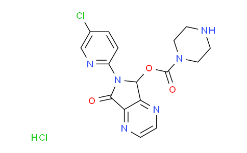 CAS No. 59878-63-6, Piperazine -1-carboxylic Acid 6-(5-Chloro-pyridin-2-yl)-7-oxo-6,7-dihydro-5H-pyrrolo[3,4-b]pyrazin-5yl Ester Hydrochloride
