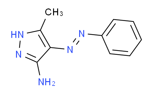 CAS No. 57695-74-6, (E)-5-Methyl-4-(phenyldiazenyl)-1H-pyrazol-3-amine