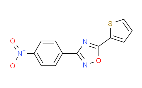 CAS No. 54608-96-7, 3-(4-Nitrophenyl)-5-(thiophen-2-yl)-1,2,4-oxadiazole