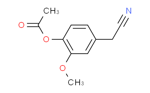 CAS No. 5438-51-7, 4-(Cyanomethyl)-2-methoxyphenyl acetate