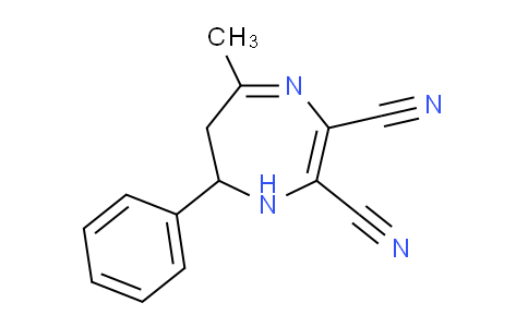 CAS No. 51802-61-0, 5-Methyl-7-phenyl-6,7-dihydro-1H-1,4-diazepine-2,3-dicarbonitrile