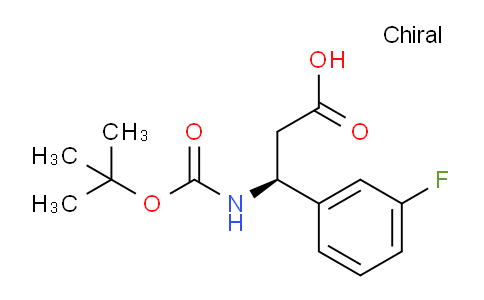 CAS No. 500770-72-9, (S)-3-((tert-Butoxycarbonyl)amino)-3-(3-fluorophenyl)propanoic acid