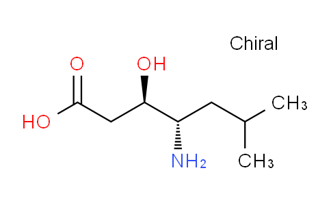 CAS No. 49642-13-9, (3R,4S)-3-Hydroxy-4-amino-6-methylheptanoic acid