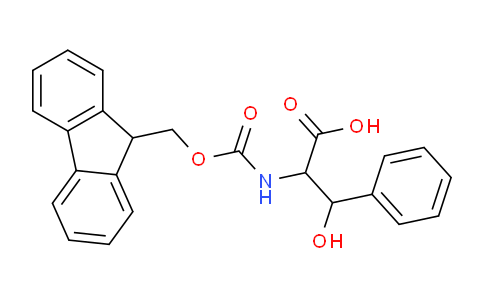 CAS No. 487060-72-0, 2-((((9H-Fluoren-9-yl)methoxy)carbonyl)amino)-3-hydroxy-3-phenylpropanoic acid