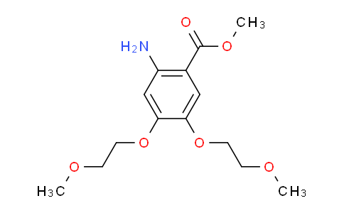 CAS No. 476168-17-9, Methyl 2-amino-4,5-bis(2-methoxyethoxy)benzoate